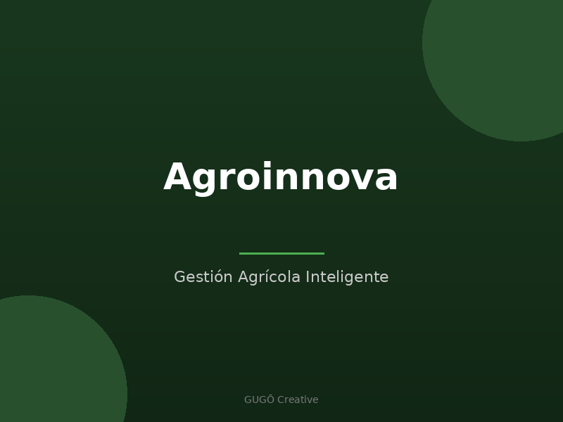 Gestión Agrícola — vista principal