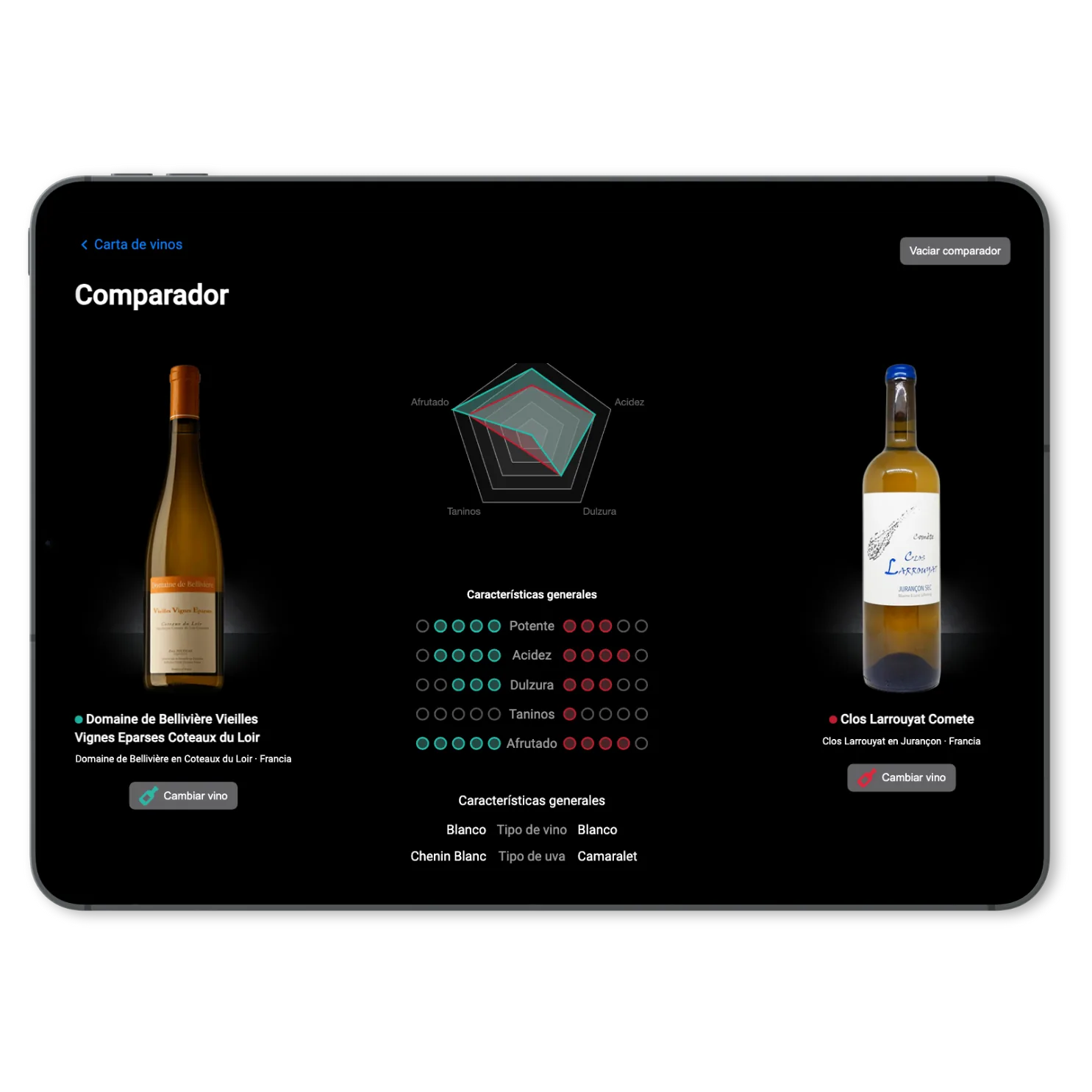 Winerim — vista principal
